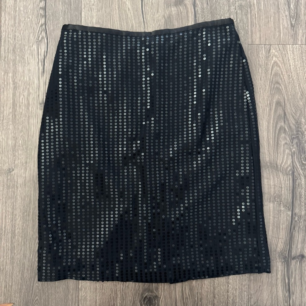 New York & Company Black Sequin Skirt size 8 women